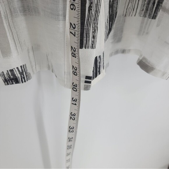 Terra SJ Apparel Lagenlook Button Up Top Tunic Pocket Abstract Print Art to Wear - Picture 12 of 13